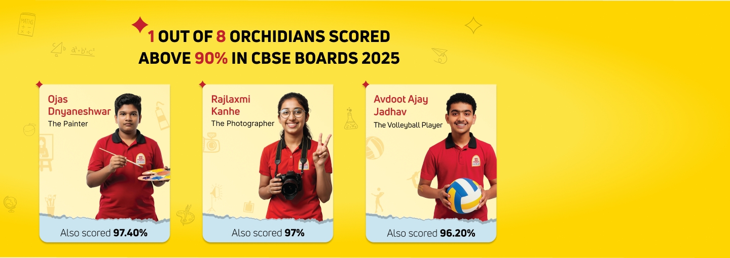CBSE 2025: 1 in 6 students scored 90%+. Excellence in education at Orchids International School.