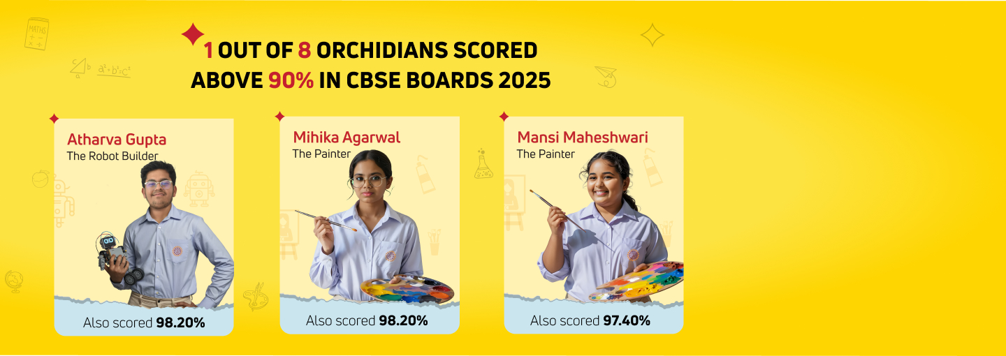 CBSE 2025: 1 in 6 students scored 90%+. Excellence in education at Orchids International School.