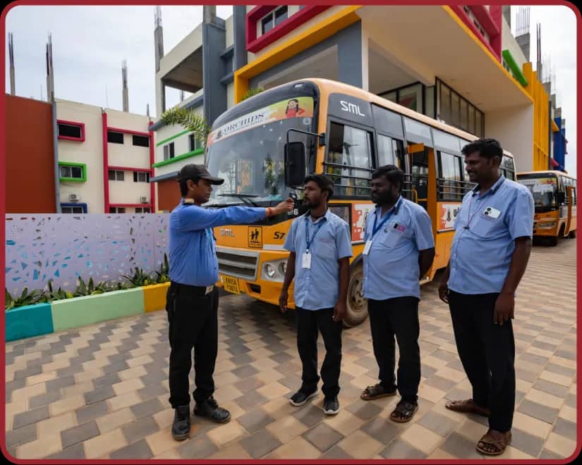Safe Campus & Transportation facility at Orchids, The International School, Jakkur