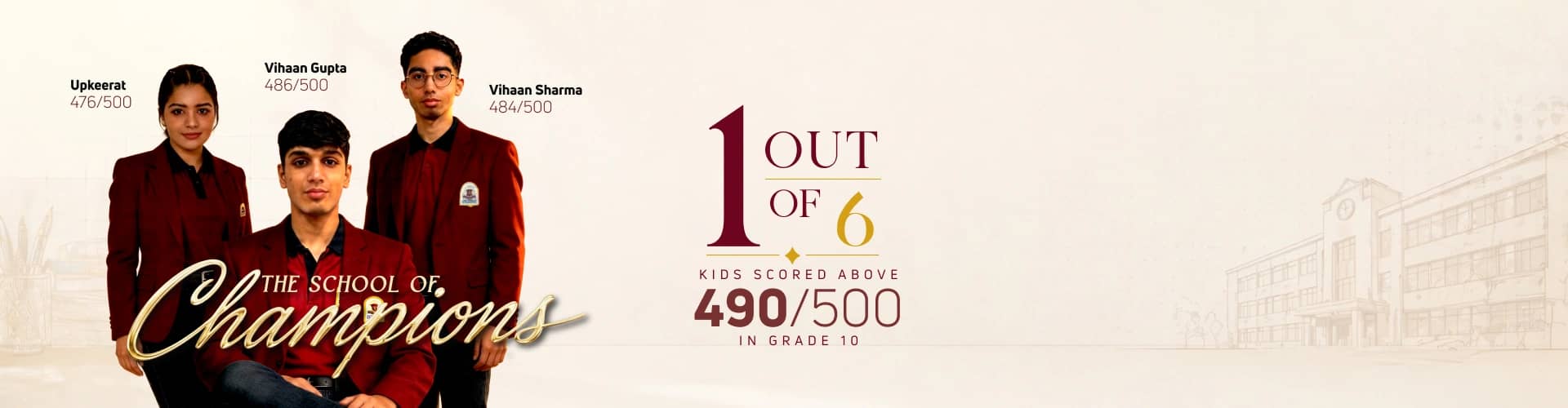 ORCHIDS Champions scoring above 490 out of 500