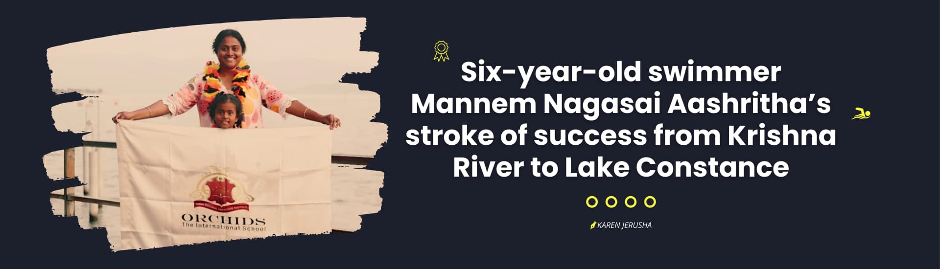 Six-year-old swimmer Mannem Nagasai Aashritha’s stroke of success from Krishna River to Lake Constance