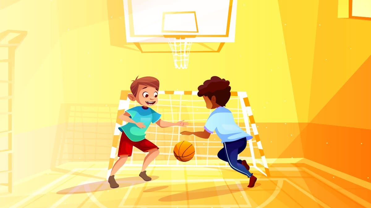 Basketball playing