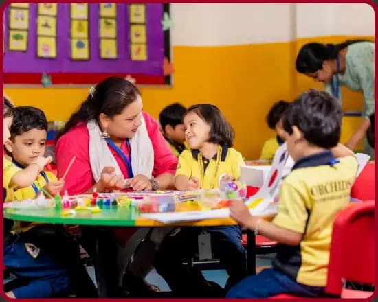 Early year programs at orchids the international school, ensuring the tiny tots learn basics.
