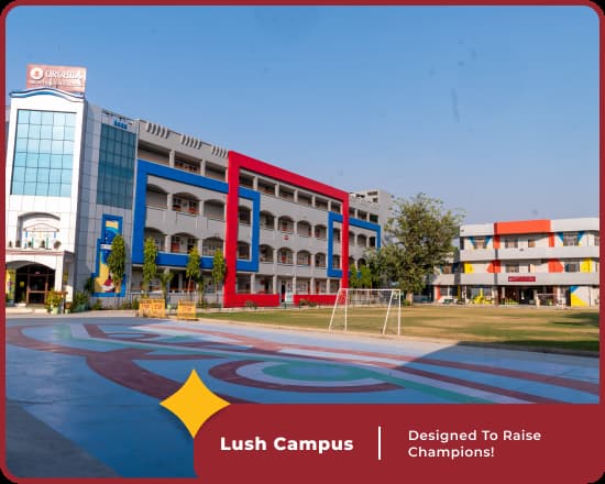 Orchids Dwarka Sector-19 campus, a leading CBSE school in Delhi, boasts lush grounds and modern facilities.