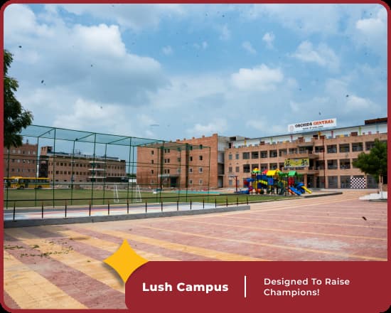 Orchids Saran Nagar campus in Jodhpur, a premier CBSE school, offers lush green grounds and cutting-edge facilities.