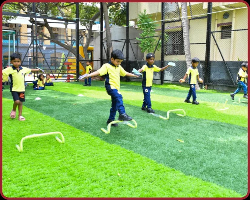 Young dancers showcasing talent during dance class at Orchids Velachery campus