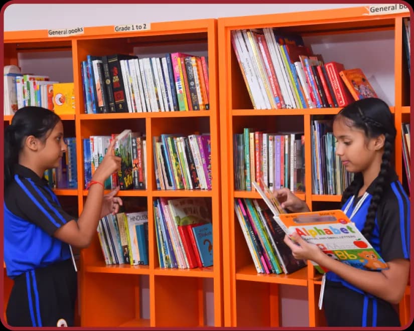 Library facility at Orchids, The International School, Aurobindo Square