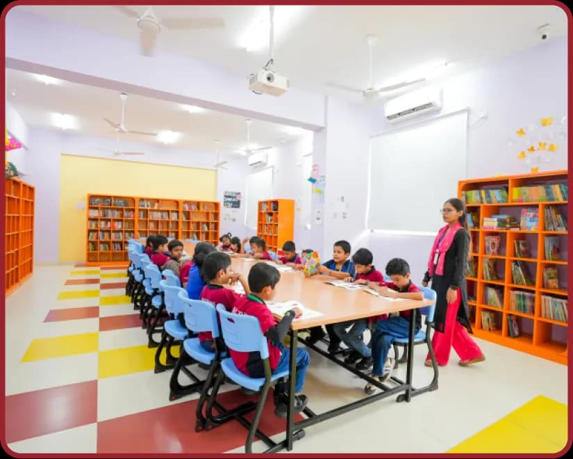 Library facility at Orchids, The International School, Tathawade
