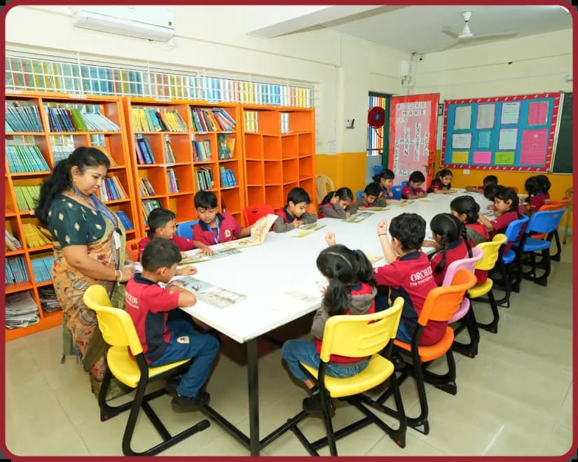 Library facility at Orchids, The International School, Vijaya Nagar