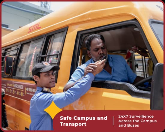 Safe campus at Orchids International School Rajajinagar, Bangalore