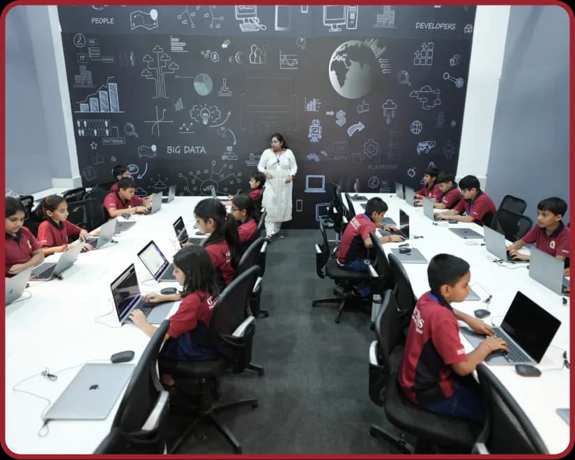 Coding challenges at the Coding Lab at Orchids The International School, Wadgaon Sheri