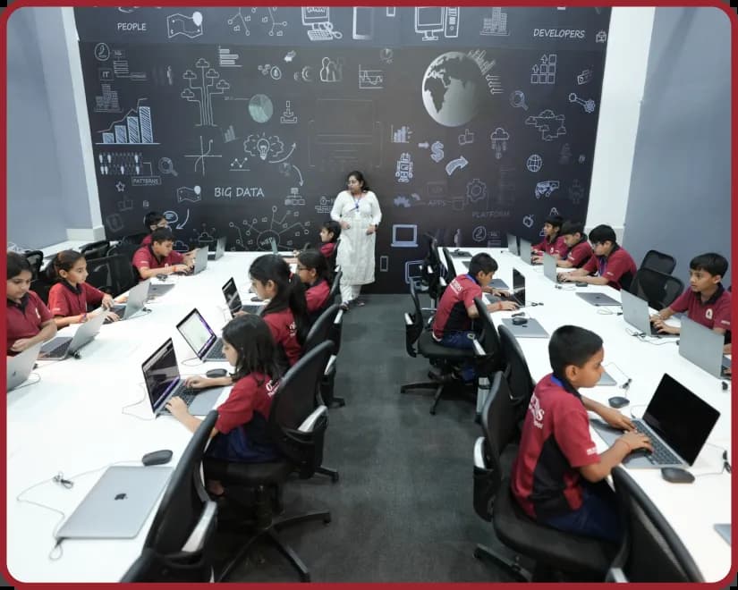 Coding challenges at the Coding Lab at Orchids The International School, Wadgaon Sheri
