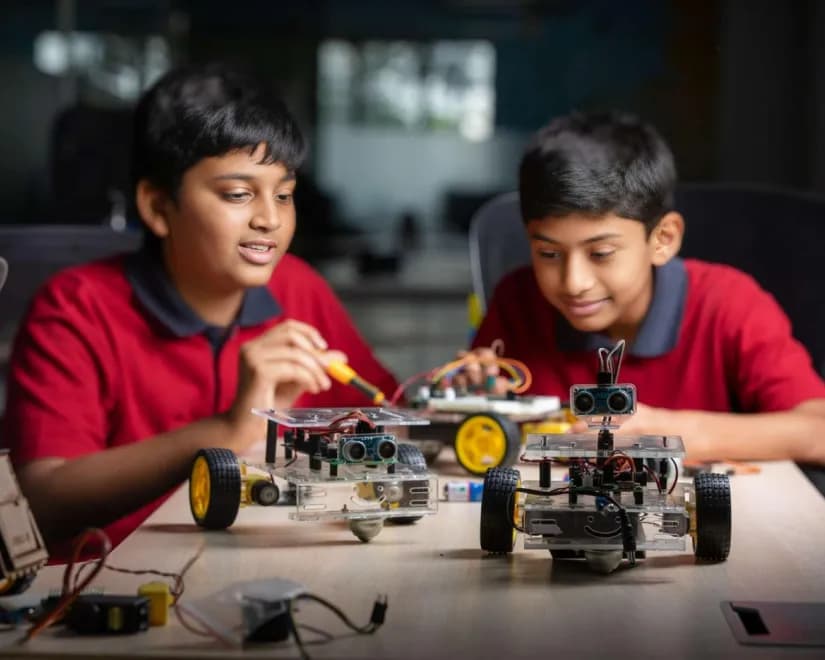 Robotics programs at Orchids Saran Nagar, a top CBSE school in Jodhpur, foster technological creativity.