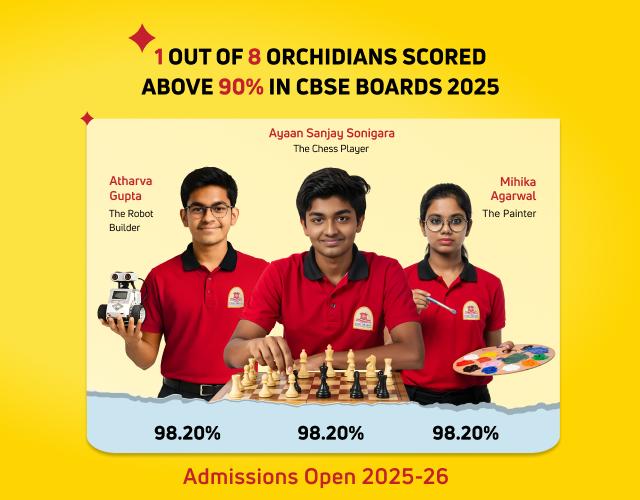 Student using VR technology at Orchids International School, one of the top 10 CBSE schools.