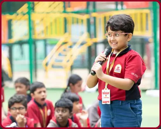 ⁠Public speaking at Orchids the international school, ensuring kids communicate and articulate.