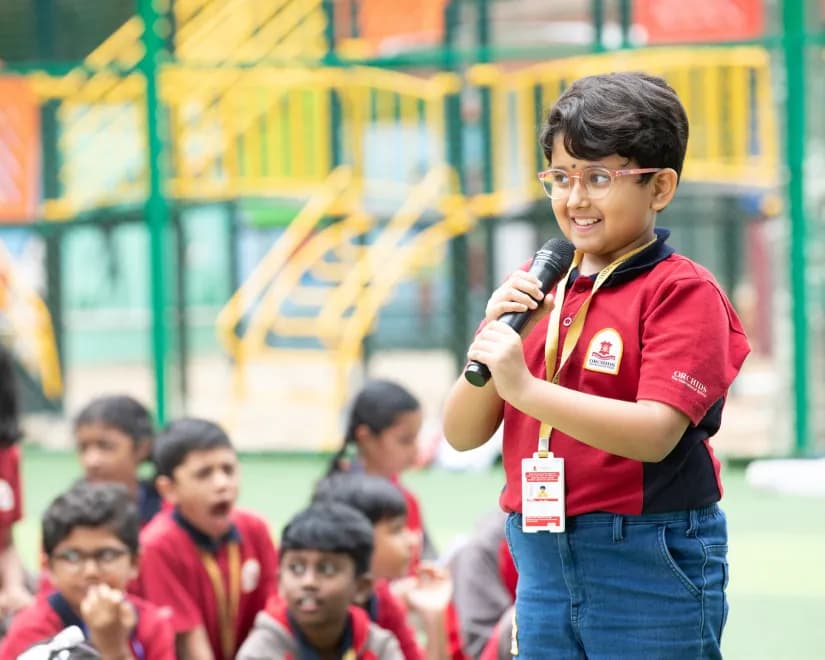 ⁠Public speaking at Orchids the international school, ensuring kids communicate and articulate.