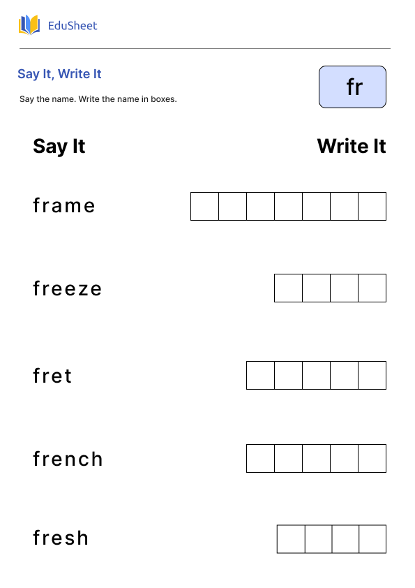 Say It, Write It Part 7