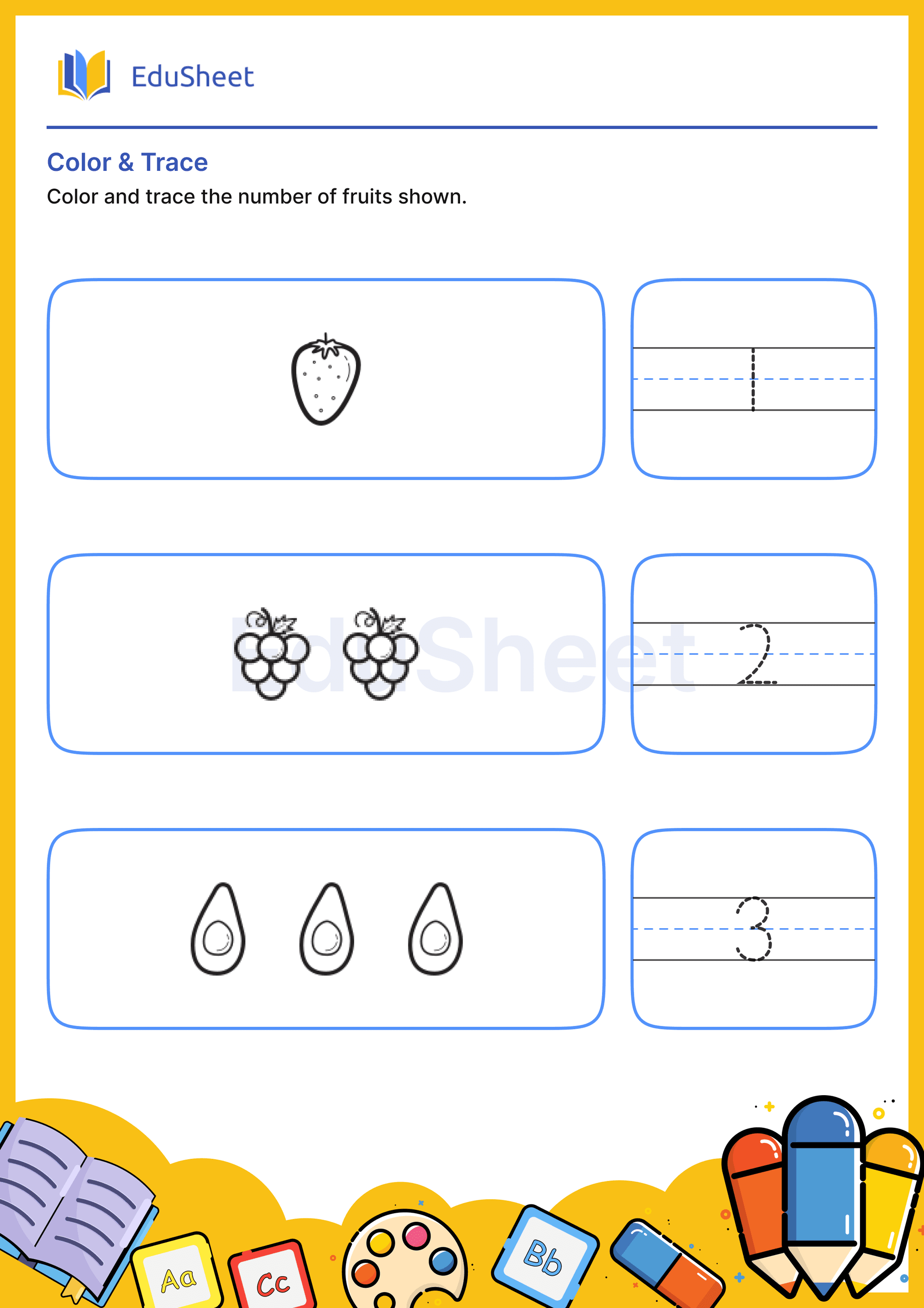 Color Fruits and Trace Numbers 2