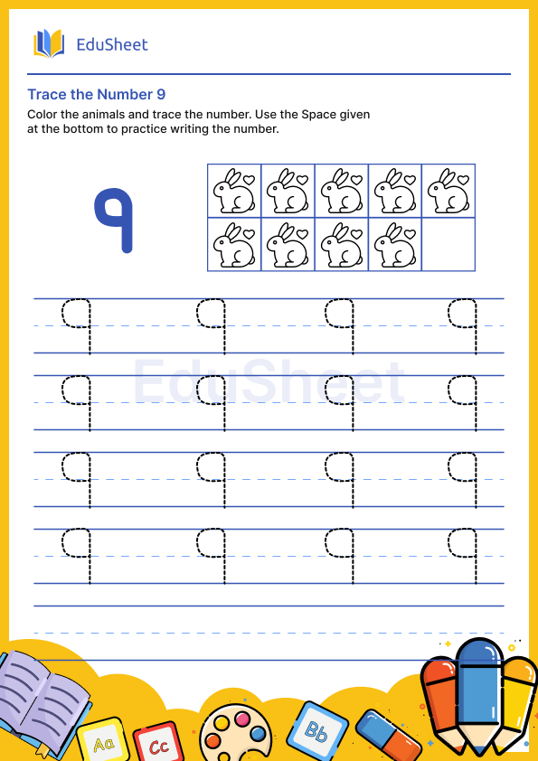 Trace the Number of Animals 9