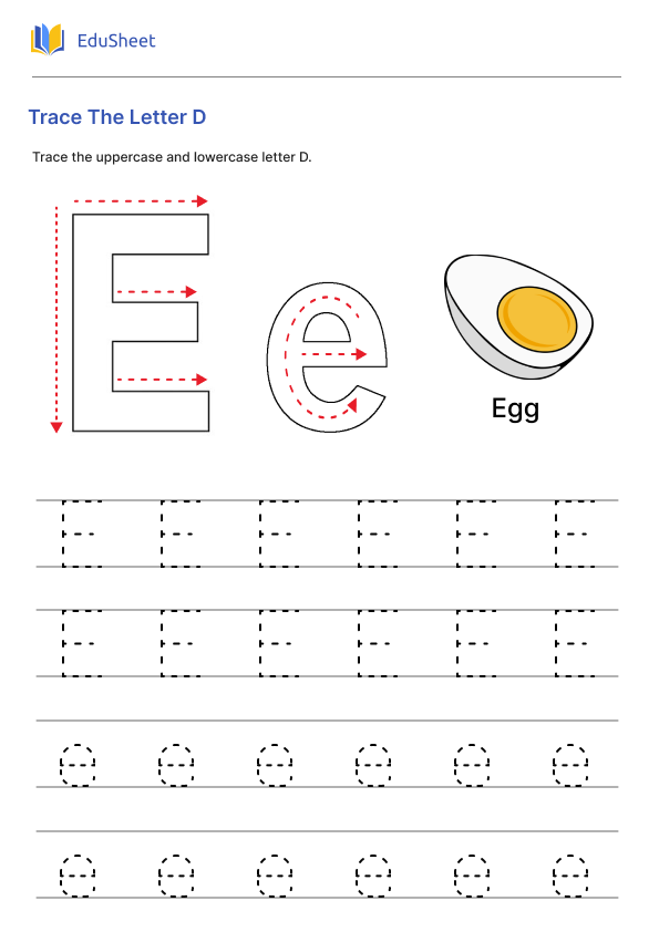 Trace The Letter E