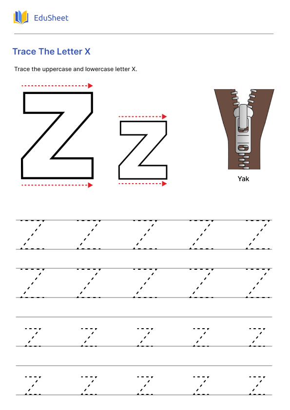 Trace The Letter Z