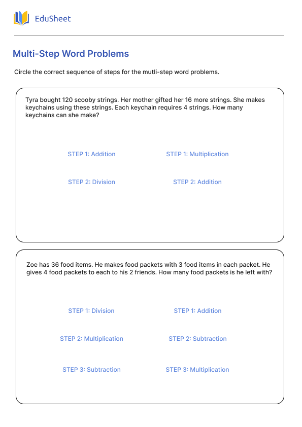 Multi-Step Word Problems Part 2