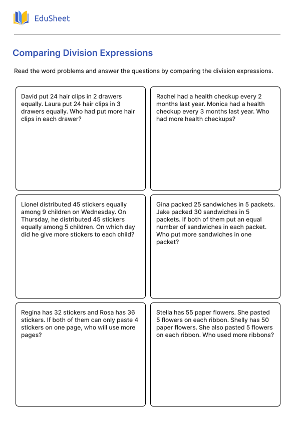 Comparing Division Expressions
