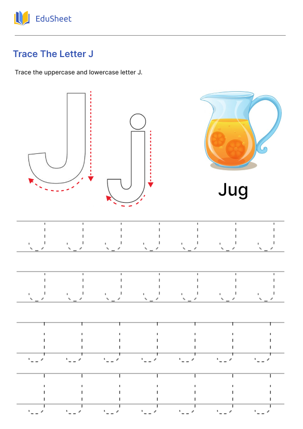 Trace The Letter J