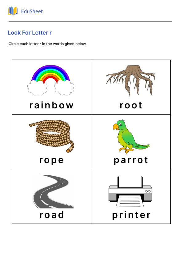 Look For Letter r 1
