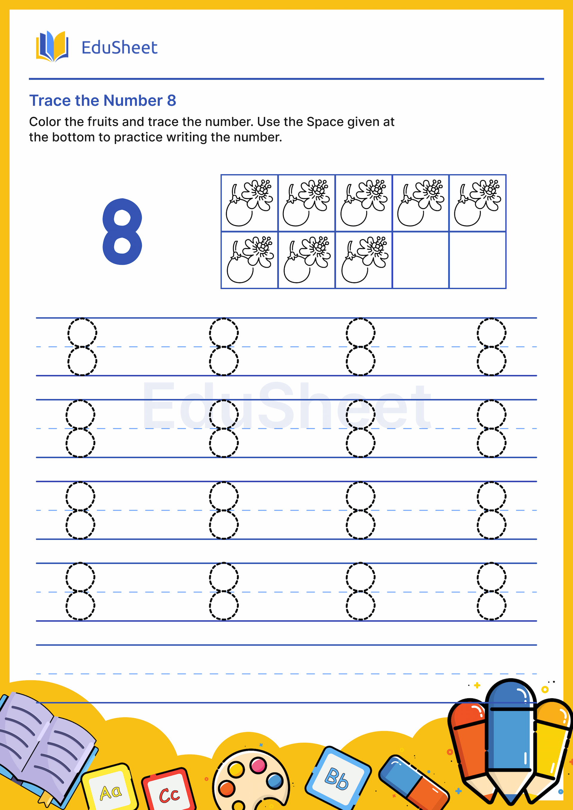 Trace the Number of fruits 8