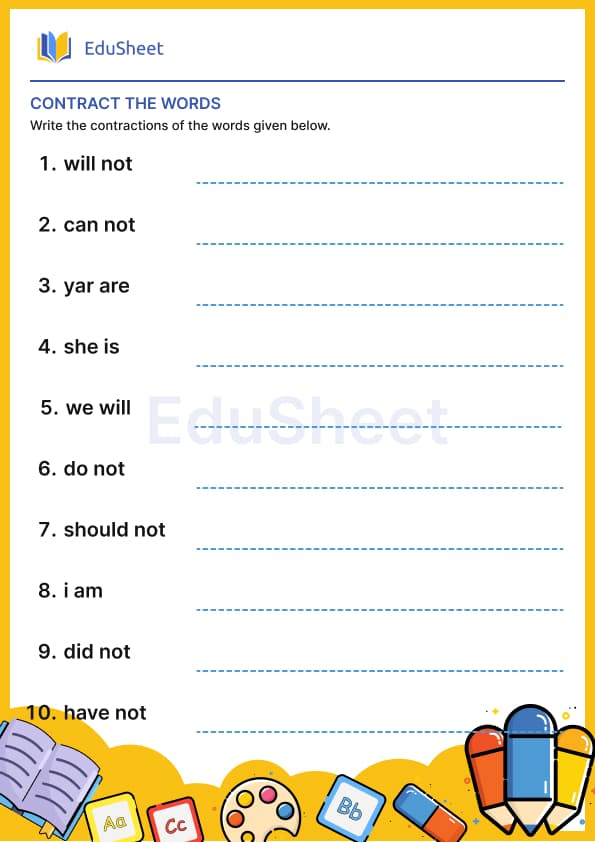 Contract the words