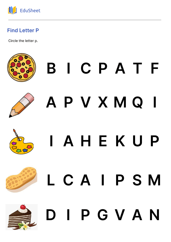 Find Letter P