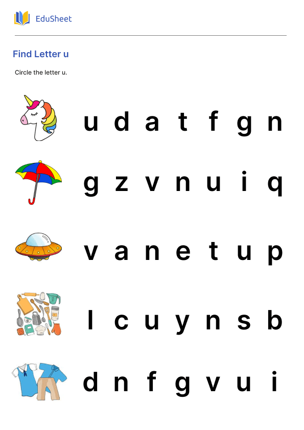 Find Letter u