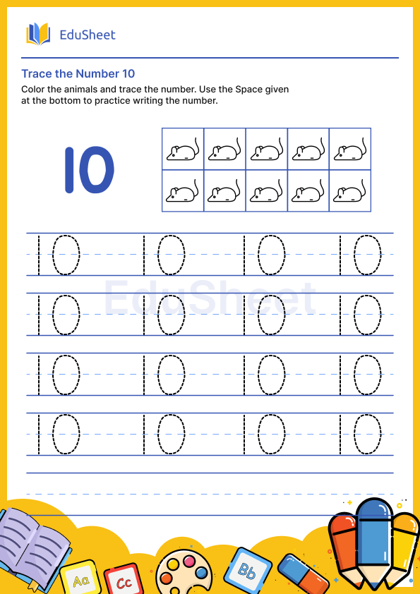 Trace the Number of Animals 10