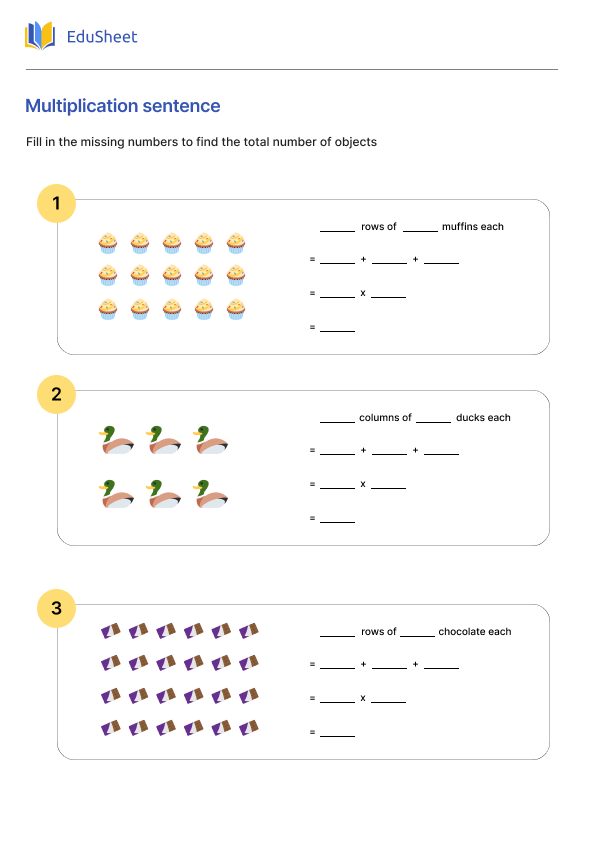 Multiplication sentence Part 2