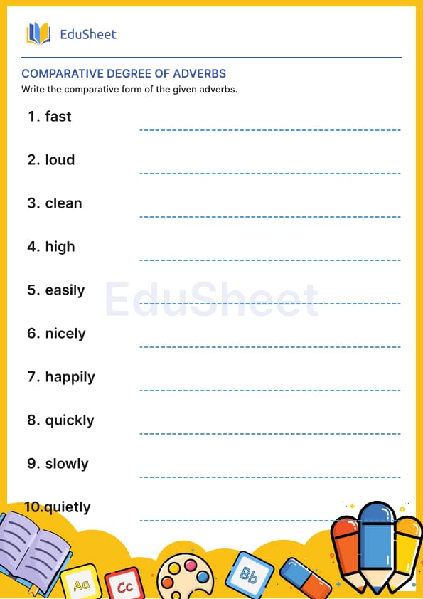 Comparative degree of adverbs