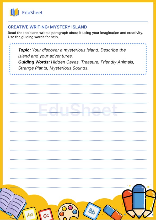 creative writing: Mystery island