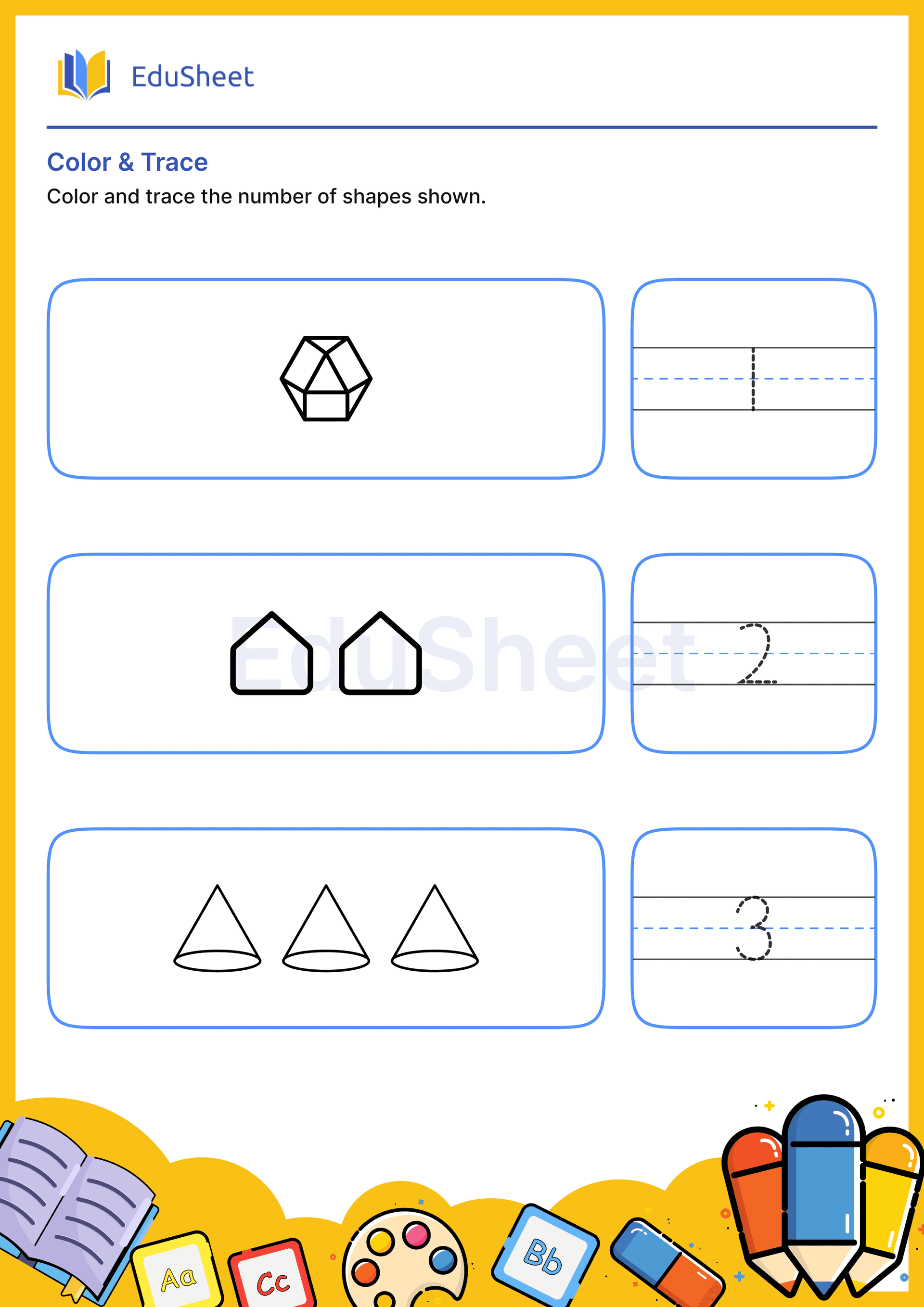Color Shapes and Trace Numbers 7