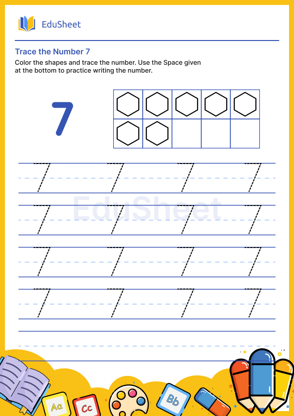 Trace the Number of Shapes 7