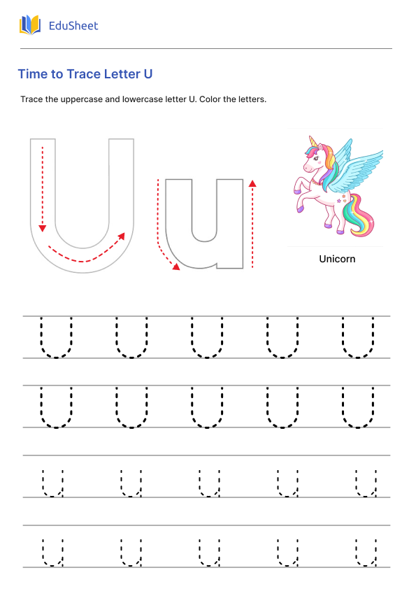 Time to Trace Letter U