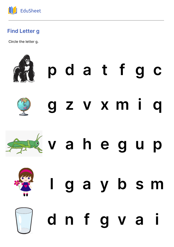 Find Letter g