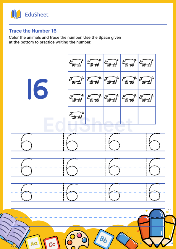 Trace the Number of Animals 16