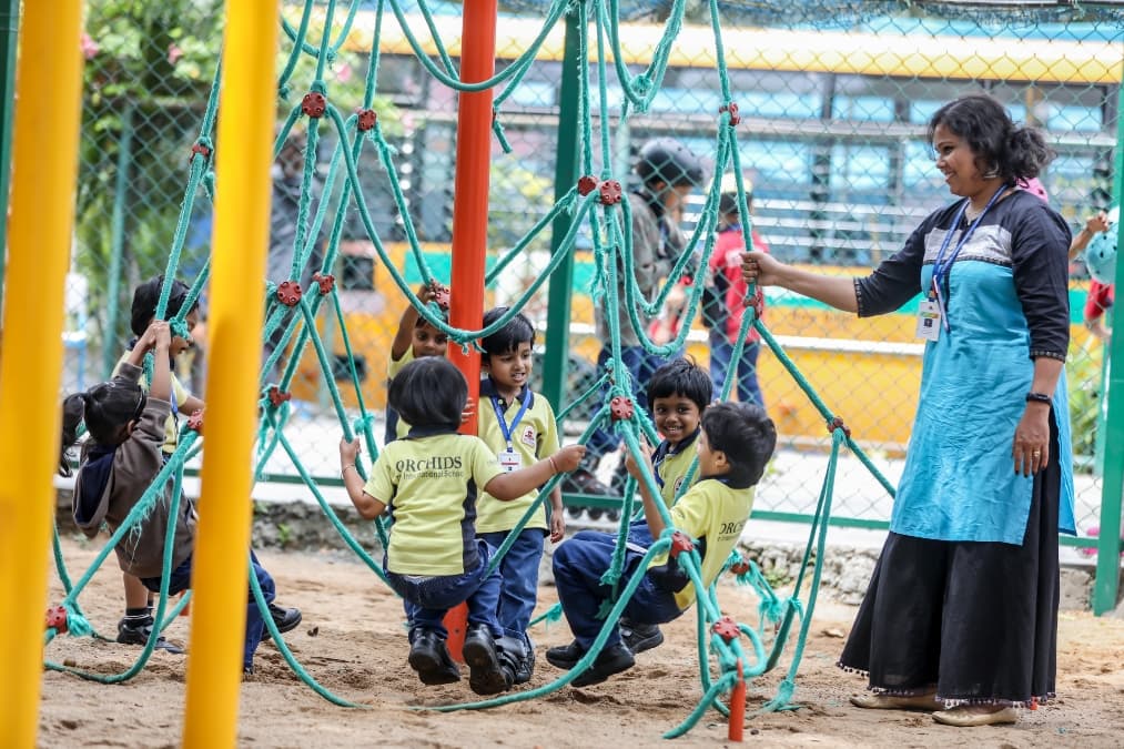 " kids learning through different assignments'