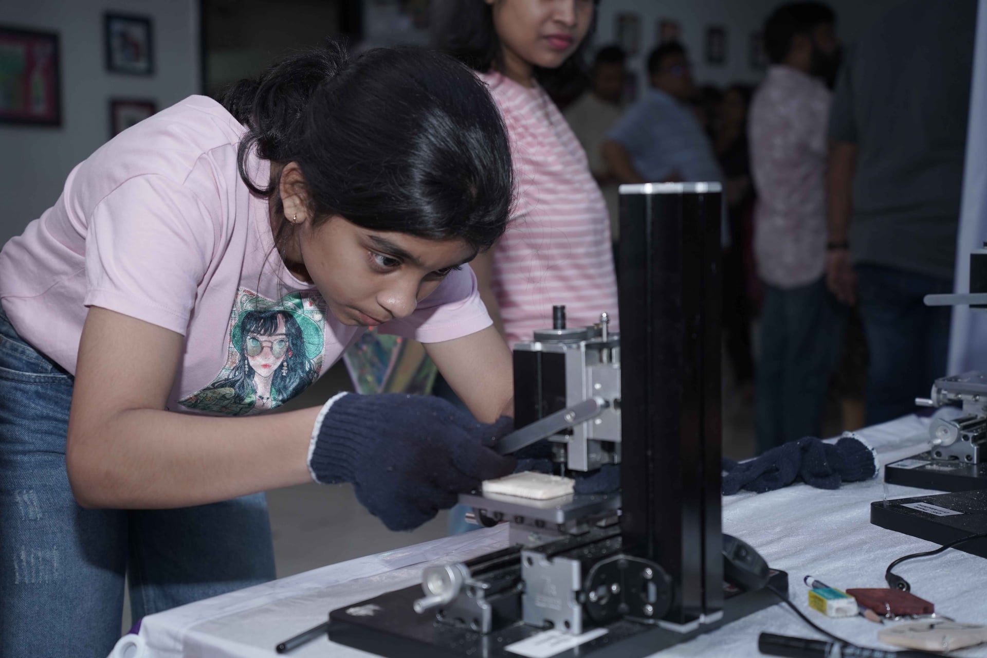 Student conducting a hands-on STEM experiment at Orchids The International School
