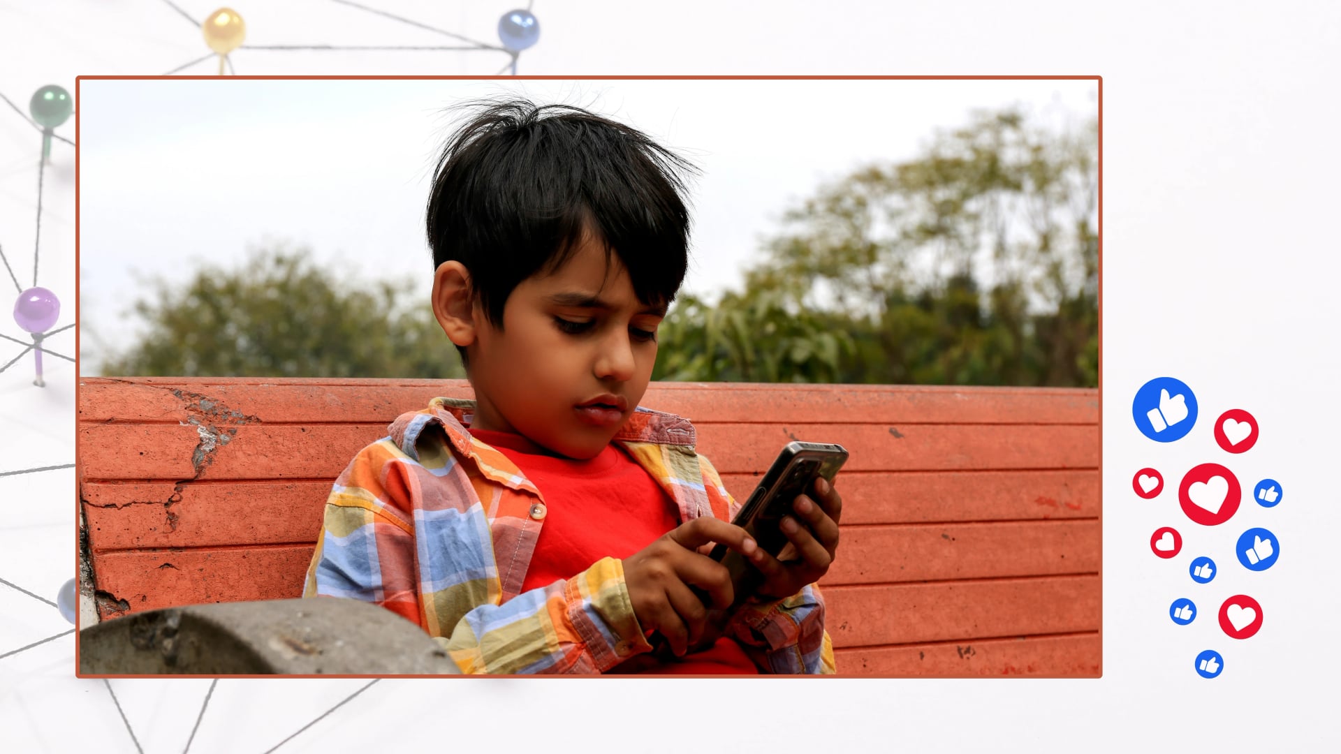 Child using a smartphone illustrating the impact of social media on children and adolescents’ mental wellbeing