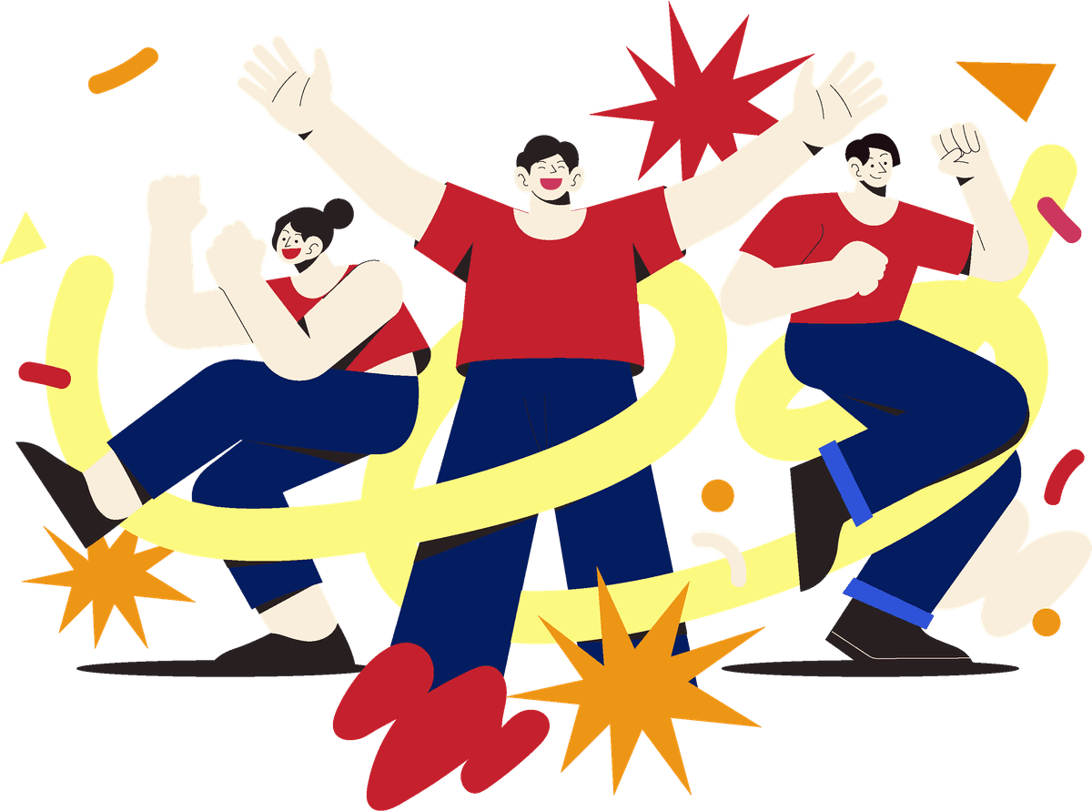 Kids celebrating at summer camp