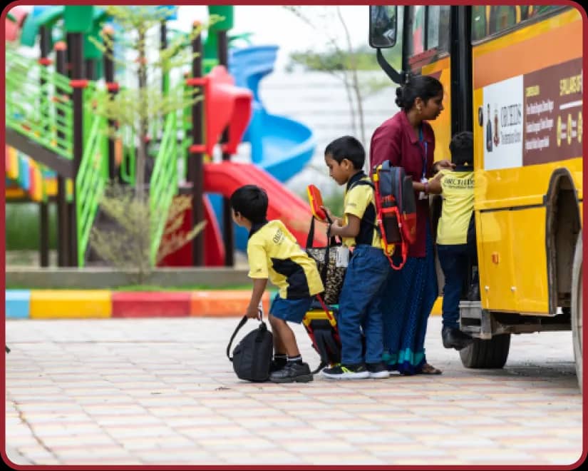 A safe campus and transport for Bachupally Safe Campus & Transportation facility at Orchids, The International School, Bachupally