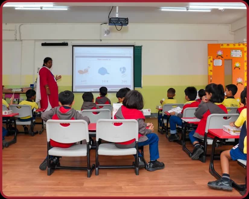 Learn in a smart classroom Smart Classrooms at Orchids, The International School, Hennur Road