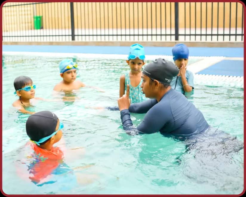Expert swimming lessons Swimming pool at Orchids, The International School, Bachupally