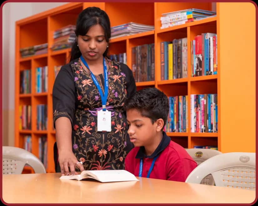 A library facility for all Library facility at Orchids, The International School, Hennur Road